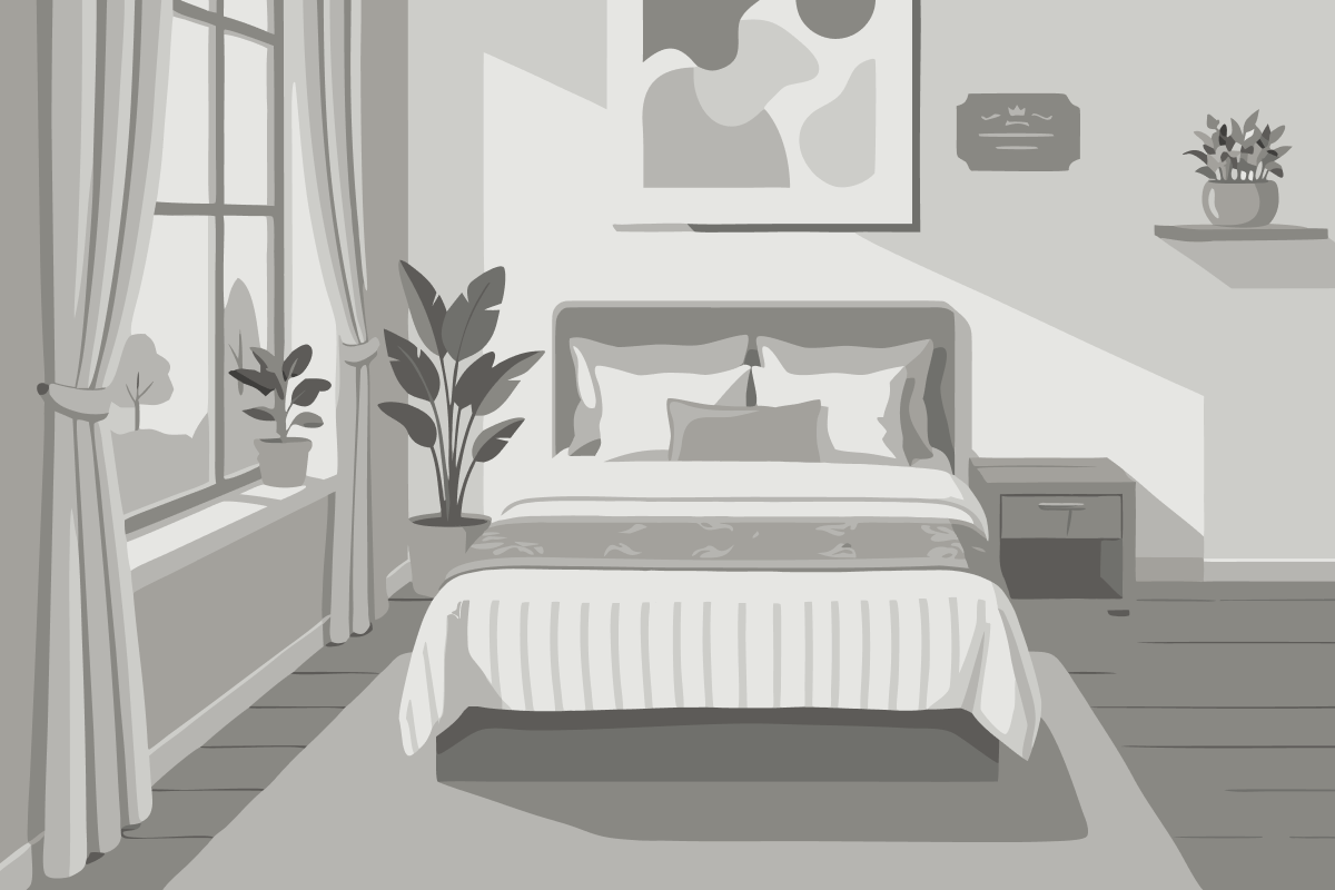 Bed in een Slaapzaal met 4 Bedden